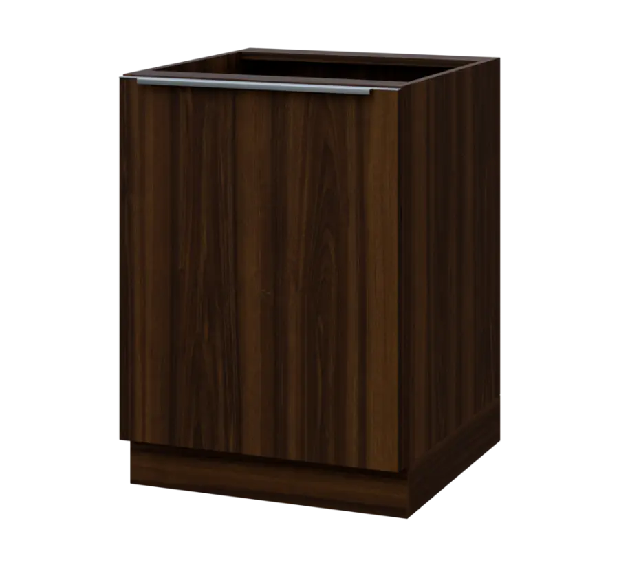 SIS - 6D spodní skříňka, 1-dveřová, levá, 870x600x600, ořech královský